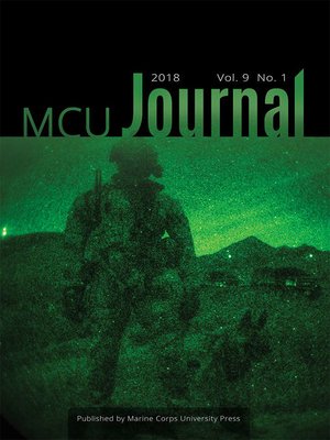 cover image of Marine Corps University Journal, Volume 9, Number 1